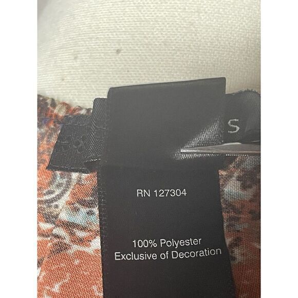 Ali Miles Tunic Top Women's 1X Southwest Aztec‎ Print Fringe Bell Sleeve Boho - Picture 8 of 10